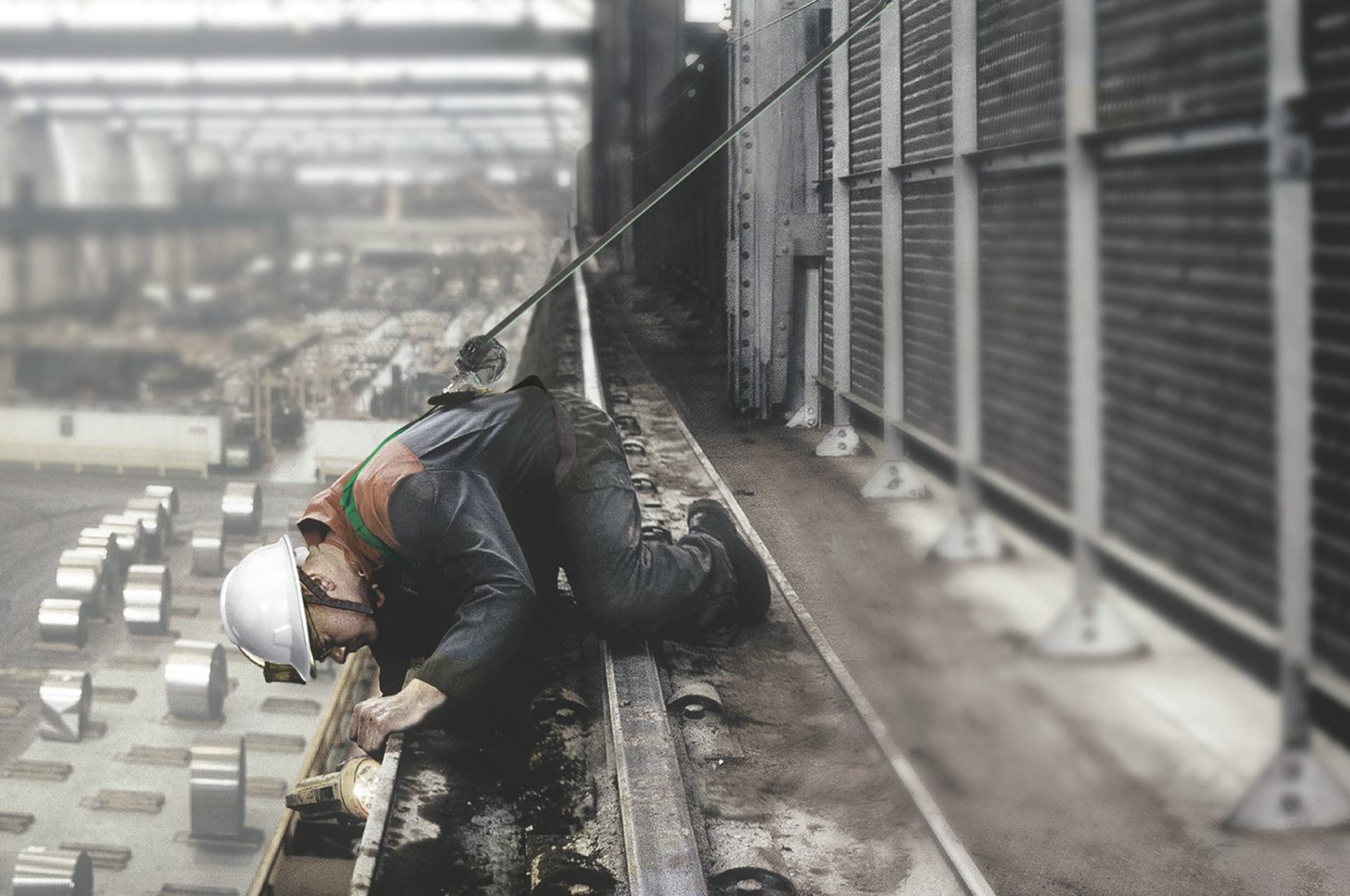 Worker on industrial structure